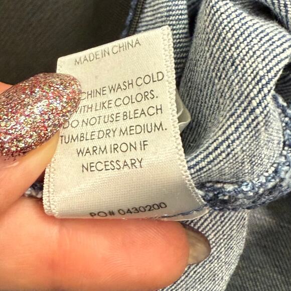 Show Me Your Mumu Blue Austin Pull On Flare Raw Fray Hem Jeans Agua Fria Size M - Picture 10 of 12